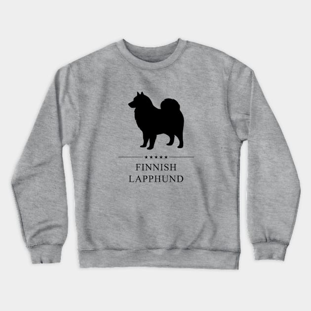 Finnish Lapphund Black Silhouette Crewneck Sweatshirt by millersye